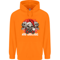 Acid Christmas Skulls Childrens Kids Hoodie Orange