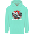 Acid Christmas Skulls Childrens Kids Hoodie Peppermint