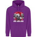 Acid Christmas Skulls Childrens Kids Hoodie Purple