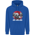 Acid Christmas Skulls Childrens Kids Hoodie Royal Blue
