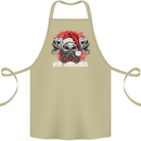 Acid Christmas Skulls Cotton Apron 100% Organic Khaki