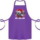 Acid Christmas Skulls Cotton Apron 100% Organic Purple