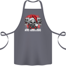 Acid Christmas Skulls Cotton Apron 100% Organic Steel