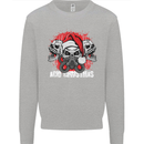 Acid Christmas Skulls Kids Sweatshirt Jumper Sports Grey