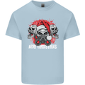 Acid Christmas Skulls Kids T-Shirt Childrens Light Blue
