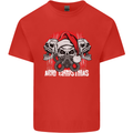 Acid Christmas Skulls Kids T-Shirt Childrens Red