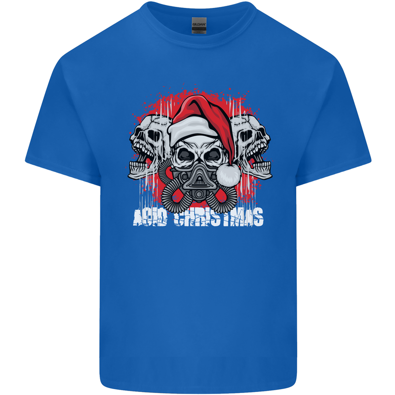 Acid Christmas Skulls Kids T-Shirt Childrens Royal Blue