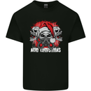 Acid Christmas Skulls Mens Cotton T-Shirt Tee Top Black