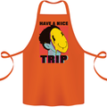 Acid Have a Nice Trip Drugs LSD Trippy Cotton Apron 100% Organic Orange