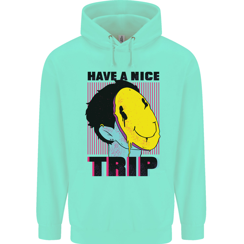 Acid Have a Nice Trip Drugs LSD Trippy Mens 80% Cotton Hoodie Peppermint