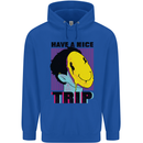 Acid Have a Nice Trip Drugs LSD Trippy Mens 80% Cotton Hoodie Royal Blue