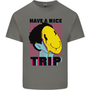 Acid Have a Nice Trip Drugs LSD Trippy Mens Cotton T-Shirt Tee Top Charcoal