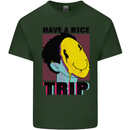 Acid Have a Nice Trip Drugs LSD Trippy Mens Cotton T-Shirt Tee Top Forest Green
