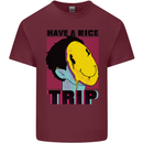 Acid Have a Nice Trip Drugs LSD Trippy Mens Cotton T-Shirt Tee Top Maroon