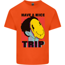 Acid Have a Nice Trip Drugs LSD Trippy Mens Cotton T-Shirt Tee Top Orange