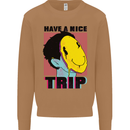 Acid Have a Nice Trip Drugs LSD Trippy Mens Sweatshirt Jumper Caramel Latte