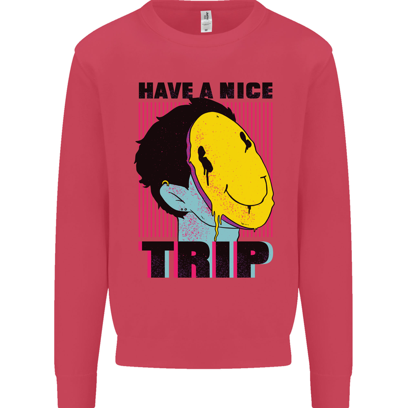 Acid Have a Nice Trip Drugs LSD Trippy Mens Sweatshirt Jumper Heliconia