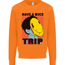 Acid Have a Nice Trip Drugs LSD Trippy Mens Sweatshirt Jumper Orange
