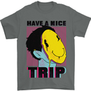 Acid Have a Nice Trip Drugs LSD Trippy Mens T-Shirt Cotton Gildan Charcoal