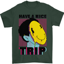 Acid Have a Nice Trip Drugs LSD Trippy Mens T-Shirt Cotton Gildan Forest Green