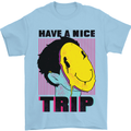Acid Have a Nice Trip Drugs LSD Trippy Mens T-Shirt Cotton Gildan Light Blue