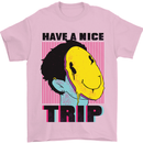 Acid Have a Nice Trip Drugs LSD Trippy Mens T-Shirt Cotton Gildan Light Pink