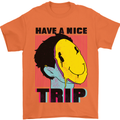 Acid Have a Nice Trip Drugs LSD Trippy Mens T-Shirt Cotton Gildan Orange