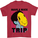 Acid Have a Nice Trip Drugs LSD Trippy Mens T-Shirt Cotton Gildan Red