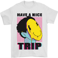 Acid Have a Nice Trip Drugs LSD Trippy Mens T-Shirt Cotton Gildan White