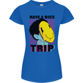 Acid Have a Nice Trip Drugs LSD Trippy Womens Petite Cut T-Shirt Royal Blue