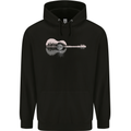 Acoustic Guitar Reflection Childrens Kids Hoodie Black