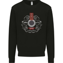 Acoustic Guitar Swirls Mens Sweatshirt Jumper Black