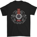Acoustic Guitar Swirls Mens T-Shirt Cotton Gildan Black