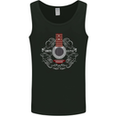 Acoustic Guitar Swirls Mens Vest Tank Top Black