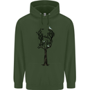 Acoustic Guitar Tree Guitarist Music Band Childrens Kids Hoodie Forest Green
