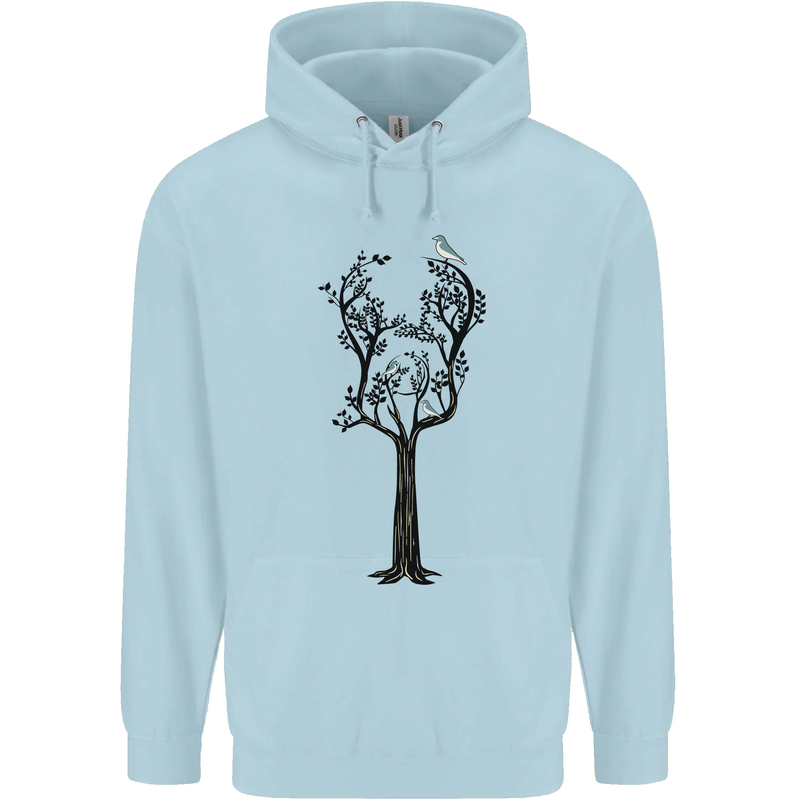 Acoustic Guitar Tree Guitarist Music Band Childrens Kids Hoodie Light Blue