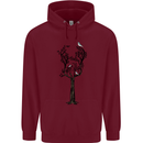 Acoustic Guitar Tree Guitarist Music Band Childrens Kids Hoodie Maroon