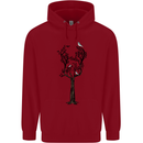 Acoustic Guitar Tree Guitarist Music Band Childrens Kids Hoodie Red
