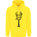 Acoustic Guitar Tree Guitarist Music Band Childrens Kids Hoodie Yellow