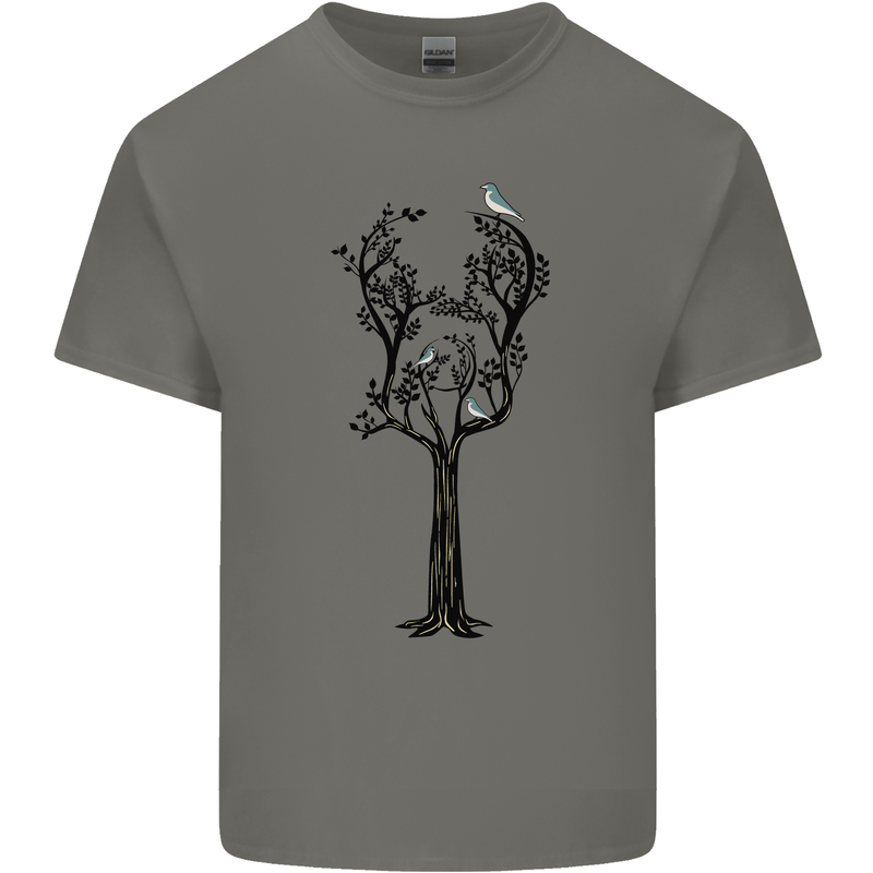 Acoustic Guitar Tree Guitarist Music Band Kids T-Shirt Childrens Charcoal