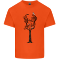 Acoustic Guitar Tree Guitarist Music Band Kids T-Shirt Childrens Orange