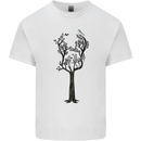 Acoustic Guitar Tree Guitarist Music Band Kids T-Shirt Childrens White