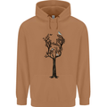 Acoustic Guitar Tree Guitarist Music Band Mens 80% Cotton Hoodie Caramel Latte