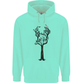 Acoustic Guitar Tree Guitarist Music Band Mens 80% Cotton Hoodie Peppermint