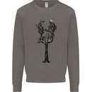 Acoustic Guitar Tree Guitarist Music Band Mens Sweatshirt Jumper Charcoal