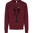 Acoustic Guitar Tree Guitarist Music Band Mens Sweatshirt Jumper Maroon
