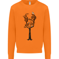Acoustic Guitar Tree Guitarist Music Band Mens Sweatshirt Jumper Orange