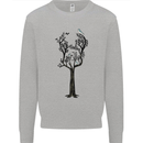 Acoustic Guitar Tree Guitarist Music Band Mens Sweatshirt Jumper Sports Grey