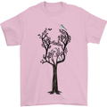 Acoustic Guitar Tree Guitarist Music Band Mens T-Shirt 100% Cotton Light Pink