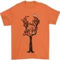 Acoustic Guitar Tree Guitarist Music Band Mens T-Shirt 100% Cotton Orange